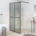 Walk-in Shower Screen 100x195cm Dark Tempered Glass 151886