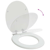 Soft-Close Toilet Seat White 44 x 38 cm MDF board 42027172