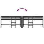 ZNTS Kids' Loft Bed without Mattress with Ladder Black 80x200 cm 835888