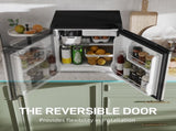 46 Litre Table Top Mini Fridge, Small Fridge with Ice Box, Reversible Door, Adjustable Temperature T3398P344215