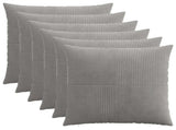Cushion Cover 6 pcs ALMELO Light Grey 70 x 70 cm Corduroy 915590