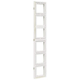 Room Divider 3 Panels White Solid Wood Paulownia 358688