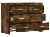 Sideboard Smoked Oak 75 x 33 x 80 cm Engineered Wood 8011103