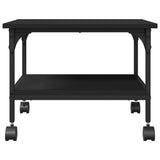 Printer Stand 2-Tier Black 50x40x38 cm Engineered Wood 842281