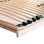 ZNTS Slatted Bed Base without Mattress with 28 Slats 7 Zones 140x200 cm 246460