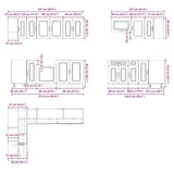 11 Piece Kitchen Cabinet Set Kalmar White Engineered Wood 3314881