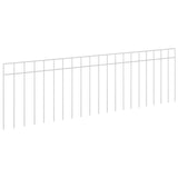 Garden Fence Panel 48 pcs Galvanised Steel Silver 42042951