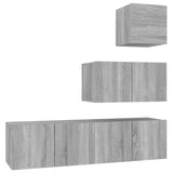 4 Piece TV Cabinet Set Grey Sonoma Engineered Wood 3120318