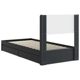 Bed Frame with Storage and Headboard Black 90 x 190 cm 3414420