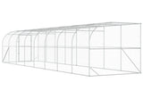 Against Wall Chicken Coop Silver 800 x 200 x 215 cm 3434733