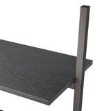 4-Tier Leaning Shelf Black 64x34x150.5 cm 336375