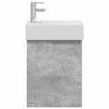 Bathroom Vanity Unit with Tap Concrete Grey 45.5 x 22.5 x 84 cm 889444
