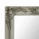 320322 Wall Mirror Baroque Style 50x80 cm Silver