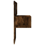 ZNTS Wall-mounted Bedside Cabinets with LED Lights 2 pcs Smoked Oak 848166