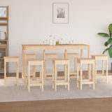 9 Piece Bar Set Solid Wood Pine 3124717