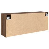 Bathroom Wall Cabinet Brown Oak 100x25x40 cm Engineered Wood 860109