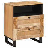 Bedside Cabinet Natural 50 x 33 x 62 cm Solid Mango Wood 4018054