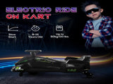 12V Kids Electric Go Kart with Music, LED Lights, Slow Start, Black T3398P378951