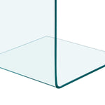 ZNTS Side Table 40x40x60 cm Tempered Glass 332930