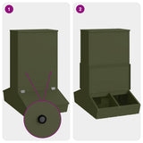 Pig Feeder Olive Green 82 x 51 x 91.5 cm Cold-Rolled Steel 874643