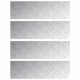 Stair Tread Rectangular 4 pcs Silver 100 x 30 cm Aluminium 4104312