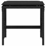 Garden Stools with Cushions 4 pcs Black 41x41x36 cm Poly Rattan 365056