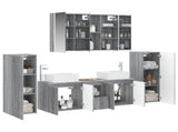 Bathroom Furniture Set 6 pcs Grey Sonoma 3407172