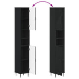 2 Piece Bathroom Cabinet Set HAARLEM Black Engineered Wood 3417532