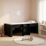 Kids'High Bed Frame 2 pcs Black Oak 90 x 200 cm 3422556