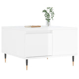 Coffee Table High Gloss White 55x55x36.5 cm Engineered Wood 830750