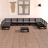 11 Piece Garden Lounge Set Solid Pinewood 3076158