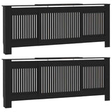 Radiator Cover 2 pcs Black 205 x 20.5 x 81.5cm Engineered Wood 3403238