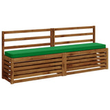 2-Piece Bench Cushions VUGHT 2 pcs 100% Polyester Green 950919