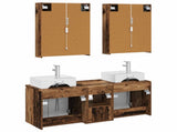 Bathroom Cabinet Set 5 pcs Old Wood Engineered Wood 3406413