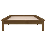 LED Bed Frame without Mattress Honey Brown 100x200 cm Solid Wood 820599