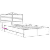 Bed Frame with Storage and Headboard Artisan Oak 140 x 190 cm 3445821