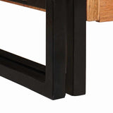 Sideboard with Doors Brown Solid Acacia Wood and Metal 4104749