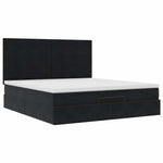 Ottoman Bed with Mattresses Black 180x200cm Velvet 3313489