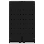 Wheelie Bin Storage for 5 Bins Black 345x79x117 cm Steel 3279980