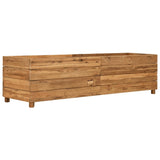 Raised Bed 150x40x38 cm Recycled Teak Wood and Steel 47423