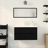 Bathroom Sink Cabinet Black Oak 80 x 39 x 62 cm Engineered Wood 3333142