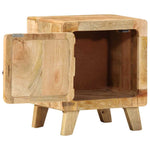 ZNTS Bedside Cabinet 2 pcs 40x32x46 cm Solid Wood Rough Mango 4104508