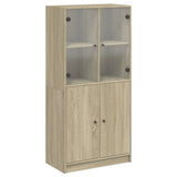 Highboard with Doors Sonoma Oak 68x37x142 cm Engineered Wood 3295866