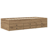 Bed Frame with Storage Artisian Oak 80 x 200 cm Engineered Wood 3429652