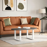 Coffee Table Legs U-Shaped 2 pcs White 50x cm Steel 4013157