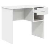 Desk with Drawer White 90 x 49 x 75 cm Engineered Wood 869266