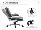 Faux Leather Executive Swivel Office Chair - Dark Grey T3398P344732