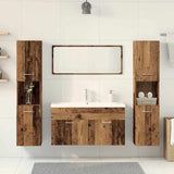 ZNTS 5 Piece Bathroom Furniture Set Old Wood Engineered Wood 3328919