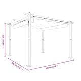Garden Gazebo with Retractable Roof 3x3 m Anthracite 318535
