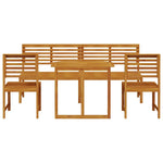 Garden Bistro Set 5 pcs Brown Solid acacia wood 3328698